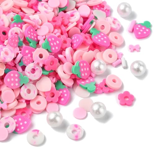 Stiesy 9800–9880 Stück Polymer-Ton-Perlen mit Perlenakzenten, Blume und tiefrosa Abstandshalter, lose Perlen für DIY-Schmuck, Armbänder, Ohrringe Stiesy 9800–9880 Stück Polymer-Ton-Perlen mit Perlenakzenten, Blume und tiefrosa Abstandshalter, lose Perlen für DIY-Schmuck, Armbänder, Ohrringe von Stiesy