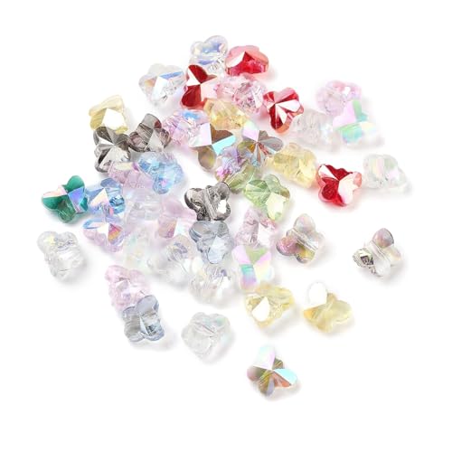 Stiesy Facettierte Glasperlen in Regenbogenfarben, galvanisierte Glasperlen, Abstandshalter für Frühlingsohrringe, Halsketten, Armbänder, Schmuckherstellung, 100 Stück Stiesy Facettierte Glasperlen in Regenbogenfarben, galvanisierte Glasperlen, Abstandshalter für Frühlingsohrringe, Halsketten, Armbänder, Schmuckherstellung, 100 Stück von Stiesy
