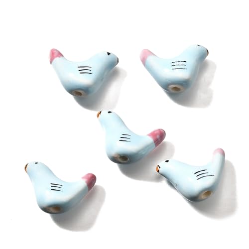 Stiesy Keramikperlen mit Vogelmotiv, handgefertigt, Porzellan, Abstandhalter, lose Perlen für DIY-Zubehör, Schmuckdesign, 30 Stück Stiesy Keramikperlen mit Vogelmotiv, handgefertigt, Porzellan, Abstandhalter, lose Perlen für DIY-Zubehör, Schmuckdesign, 30 Stück von Stiesy