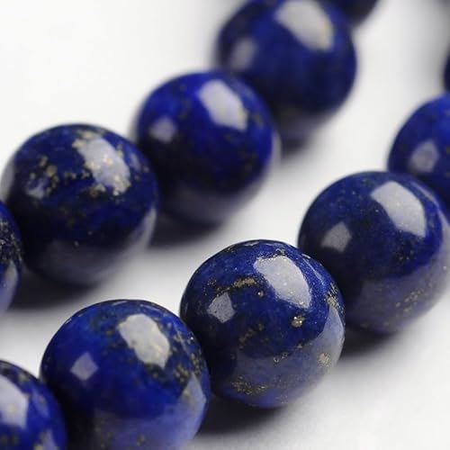 Stiesy Lapislazuli-Perlen, Strang, natürlich gefärbte blaue Edelsteinperlen, 6 mm, 1 mm Loch, für königliche Schmuckherstellung, Armbänder, Halsketten, 57 ~ 60 Stück/Strang von Stiesy