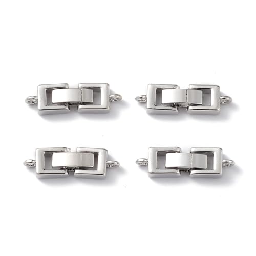 Stiesy Messing-Faltverschlüsse mit Schlaufen, Falt-Verlängerung, Schmuckverschlüsse für Armband, Halskette, DIY, Schmuckherstellung, Handwerk, 20 Stück von Stiesy