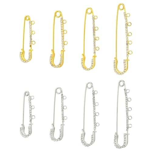 Stiesy Sicherheitsnadeln mit Strasssteinen für Kleidung, groß, klein, elegant, Pullover, Schal-Clips, modische Brosche, Anstecknadeln für Männer und Frauen, Röcke, Hemden, Hüte, Dekoration Stiesy Sicherheitsnadeln mit Strasssteinen für Kleidung, groß, klein, elegant, Pullover, Schal-Clips, modische Brosche, Anstecknadeln für Männer und Frauen, Röcke, Hemden, Hüte, Dekoration von Stiesy
