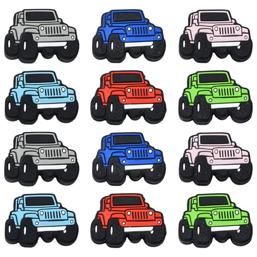 Stiesy Silikon-Fokal-Perlen mit Auto-Motiv, für den Transport, Abstandshalter, Auto, SUV, Charakter, Silikon-Fokal-Perlen für Herren, Schlüsselanhänger, Armband, Schmuckherstellung, Basteln, 12 Stück Stiesy Silikon-Fokal-Perlen mit Auto-Motiv, für den Transport, Abstandshalter, Auto, SUV, Charakter, Silikon-Fokal-Perlen für Herren, Schlüsselanhänger, Armband, Schmuckherstellung, Basteln, 12 Stück von Stiesy