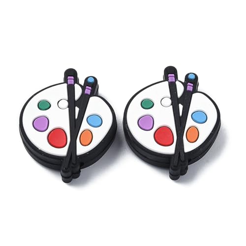 Stiesy Silikonperlen für Stifte, Zeichenwerkzeuge, Pinselform, Silikonperlen, Großpackung für Maler, Schmuckherstellung, Geschenke, 10 Stück von Stiesy