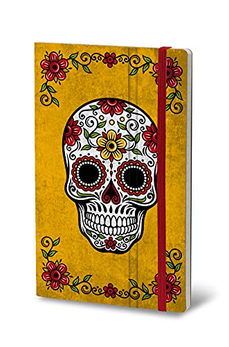 Stifflex Premium Calaca YELLOW Notizbuch / 13 x 21 cm/M A5/ Klassisches Notebook Journal Tagebuch Täglichen Notizblock/Hardcover und Elastisch/FSC Zertifiziert/Hochwertige von Stifflexible