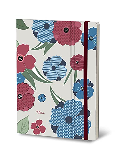 Stifflex Premium FLORA - POPPY Notizbuch / 15 x 21 cm / L / Notebook Journal Tagebuch Täglichen Notizblock/Hardcover und Elastisch/FSC Zertifiziert/ Made in Italy von Stifflexible