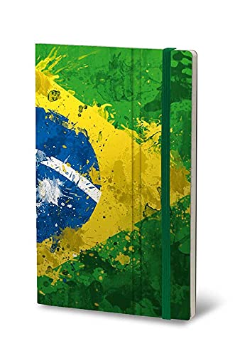 Stifflex Premium HISTORICAL NOTES - Brasil 10 (BRASIL) Notizbuch / 13 x 21 cm/M A5/ Klassisches Notebook Journal Tagebuch Täglichen Notizblock/Hardcover und Elastisch/FSC Zertifiziert/Hochwertige von Stifflexible