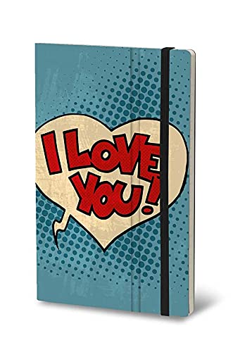 Stifflex Premium POP - I LOVE YOU Notizbuch / 13 x 21 cm /M A5/ Klassisches Notebook Journal Tagebuch Täglichen Notizblock/Hardcover und Elastisch/FSC Zertifiziert Stifflex Premium POP - I LOVE YOU Notizbuch / 13 x 21 cm /M A5/ Klassisches Notebook Journal Tagebuch Täglichen Notizblock/Hardcover und Elastisch/FSC Zertifiziert von Stifflexible