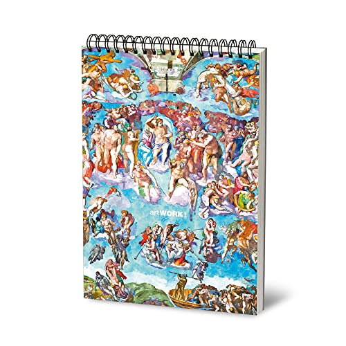 Stifflex Premium artWORK – DRAW MICHELANGELO/Skizzenbuch Sketchbook Spiralbindung/Italienischer/Format 24x33 cm/ 50 Natürliche Weiße Blanko Blätter hoher Qualität/Zeichenblock/für Künstler von Stifflexible
