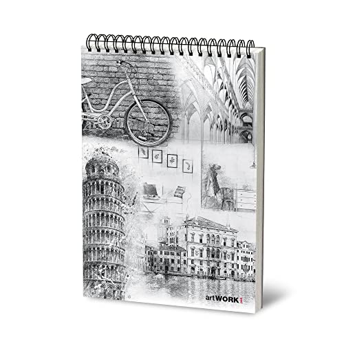 Stifflex Premium artWORK – SKETCH COMPOSITION 2 Skizzenbuch Sketchbook Spiralbindung/Italienischer/Format 24x33 cm/ 80 Natürliche Weiße Blanko Blätter hoher Qualität/Zeichenblock/für Künstler Stifflex Premium artWORK – SKETCH COMPOSITION 2 Skizzenbuch Sketchbook Spiralbindung/Italienischer/Format 24x33 cm/ 80 Natürliche Weiße Blanko Blätter hoher Qualität/Zeichenblock/für Künstler von Stifflexible