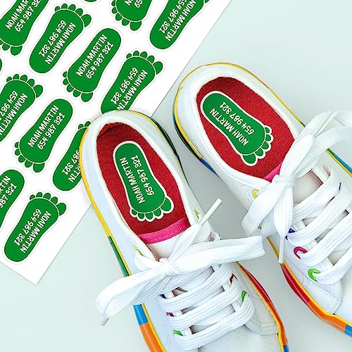 48 benutzerdefinierte Schuhetiketten mit Namen | Fußaufkleber für Schuhe für Kinder - Stikets von Stikets