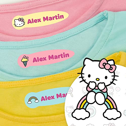 Hello Kitty Etiketten für Kinder, personalisierbar, 96 Stück von Stikets