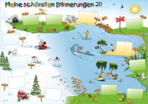 Jahresplaner/Wandkalender für das Kinderzimmer | "Meine schönsten Erinnerungen in jedem Monat" | Fotokalender zum selbst gestalten | Maße: 840 x 1189 mm | STIKKIPIX von Stikkipix