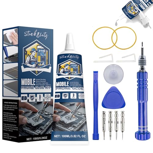 100ml Handy Display Kleber Smartphone Glue, Display Kleber Extra Stark, Handy Kleber Smartphone für Gehäuseteile, Display, Touchscreen, mit Kleinen Präzisionsnadeln, Anti-Verstopfung 100ml Handy Display Kleber Smartphone Glue, Display Kleber Extra Stark, Handy Kleber Smartphone für Gehäuseteile, Display, Touchscreen, mit Kleinen Präzisionsnadeln, Anti-Verstopfung von StinkBlitz