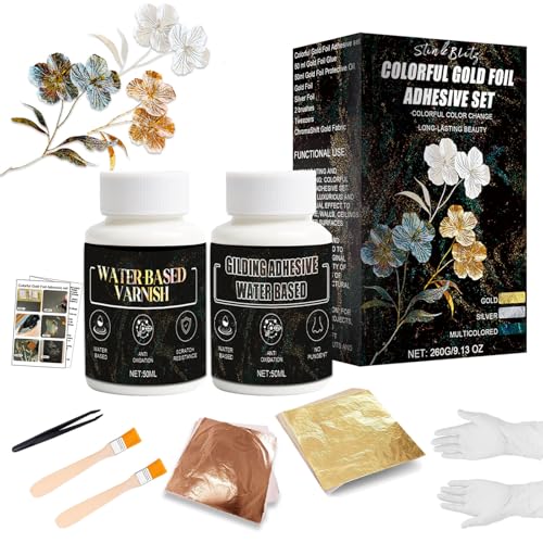 StinkBlitz Goldfolie zum Basteln 50 ml Metallkleber auf Wasserbasis und 50 ml Schutzöl für Goldfolie StinkBlitz Goldfolie zum Basteln 50 ml Metallkleber auf Wasserbasis und 50 ml Schutzöl für Goldfolie von StinkBlitz