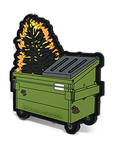 Christmas Tree Dumpster Fire Tactical Patch | PVC Hook and Loop Patch | Funny Tactical Patch von Stinking Patch Co.