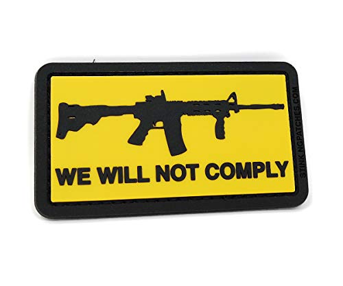 We Will Not Comply - 2A Support - PVC Gummi Taktische Morale Patch We Will Not Comply - 2A Support - PVC Gummi Taktische Morale Patch von Stinking Patch Co.