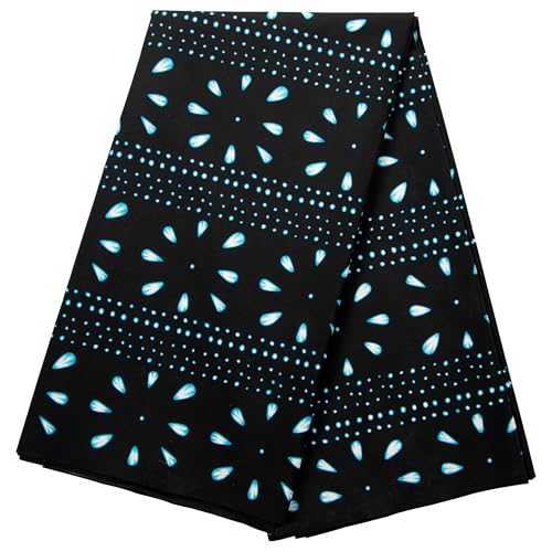Stioyitois Afrikanischer Stoff, Polyester, Ankara-Druck, Stoff zum Nähen, für Bastelprojekte, Partykleidung, M1 Stioyitois Afrikanischer Stoff, Polyester, Ankara-Druck, Stoff zum Nähen, für Bastelprojekte, Partykleidung, M1 von Stioyitois