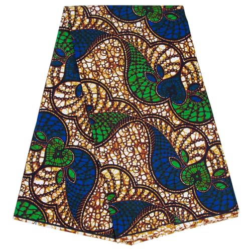 Stioyitois Afrikanischer Stoff, Polyester, Ankara-Druck, Stoff zum Nähen, für Bastelprojekte, Partykleidung, M8 Stioyitois Afrikanischer Stoff, Polyester, Ankara-Druck, Stoff zum Nähen, für Bastelprojekte, Partykleidung, M8 von Stioyitois
