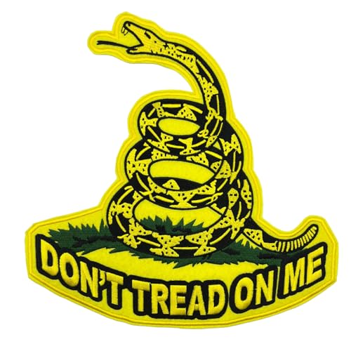 Aufnäher / Bügelbild, Motiv: Schlange "Don't Tread On Me", Biker-Jacke, 25,4 cm Aufnäher / Bügelbild, Motiv: Schlange "Don't Tread On Me", Biker-Jacke, 25,4 cm von Stitch-Witch