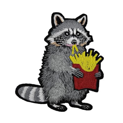 Aufnäher mit lustigem Waschbär, bestickt, zum Aufbügeln, 8,9 cm von Stitch-Witch