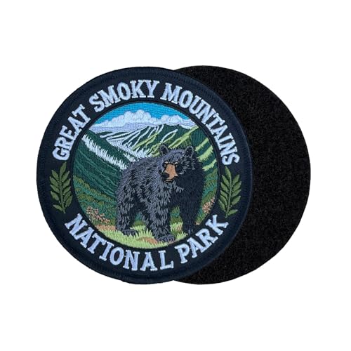 Great Smoky Mountains National Park, bestickter Klettverschluss für Wanderrucksack, 10,2 cm Great Smoky Mountains National Park, bestickter Klettverschluss für Wanderrucksack, 10,2 cm von Stitch-Witch