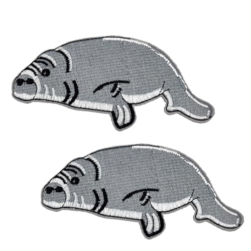 Seekuh bestickte Aufnäher zum Aufbügeln, 2 Stück Seekuh bestickte Aufnäher zum Aufbügeln, 2 Stück von Stitch-Witch