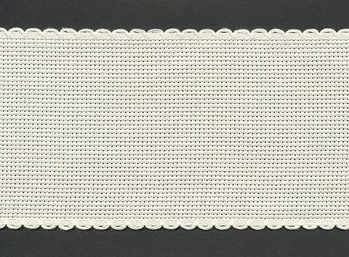 Stitchtastic 10 cm breites Aida-Band (14 Stück) – Elfenbein/Creme von Stitchtastic