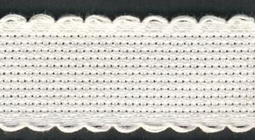 Stitchtastic 2,5 cm breites Aida-Band (14 Stück) – weiße Einfassung von Stitchtastic