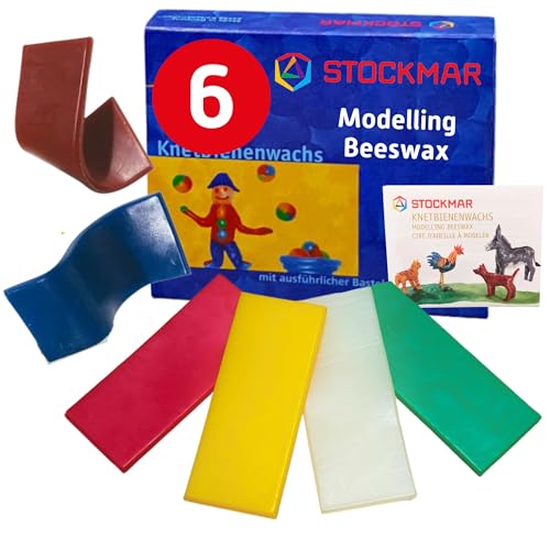 Stockmar 51000 - Knetbienenwachs, 100 x 40 mm, 6 Farben von Stockmar