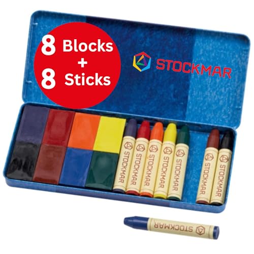 Stockmar Combined Assortment 8 Crayons + 8 Blocks von Stockmar