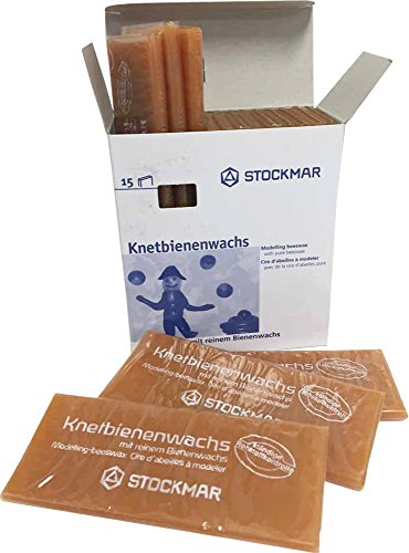 Stockmar Knetbienenwachs - Einzelfarben - 15 Tafeln 100x40x6 mm, Bienenswachsfarbe von Stockmar