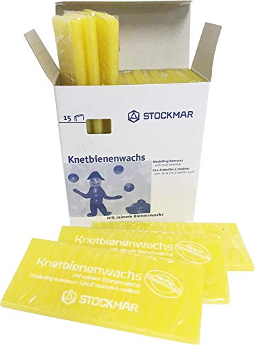 Stockmar Knetbienenwachs - Einzelfarben - 15 Tafeln 100x40x6 mm, Zitronengelb von Stockmar