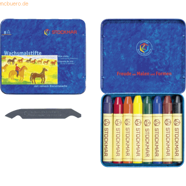 Stockmar Wachsmalstifte wasserfest VE=8 Farben von Stockmar