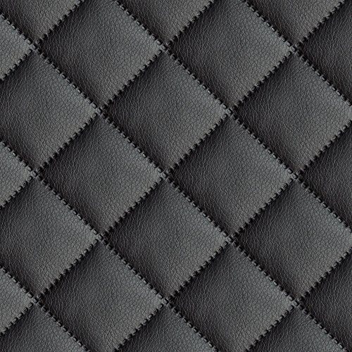 Kunstleder gesteppt kaschiert Meterware Leder Polsterstoff Stoff 140cm schwarz von Stoff-Center-Hagen