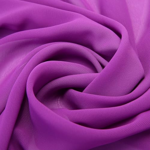 Chiffon meterware 150 cm. Breit Stoff-Kollektion Abendmode Bekleidung Dekoration (Lila) von Stoff-Kollektion