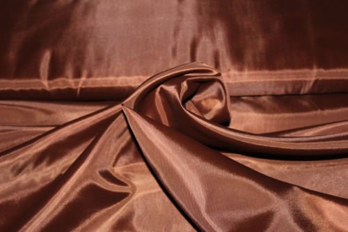 Stoff-Kollektion - Futterstoff Taffeta Meterware aus Polyester - Leicht glänzender Taft Innenfutterstoff, doppelseitig & 150cm breit – Ideal zum Nähen, für Bekleidung, als Dekostoff etc. - Schokobraun von Stoff-Kollektion