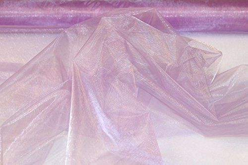 Stoff-Kollektion - Organza Stoff Meterware aus Polyester & Nylon zuschneidbar - Organzastoff glänzend & weich 150cm breit – Ideal für Dekorationen bei Tischen, Sälen, Schaufenster etc. - Flieder von Stoff-Kollektion