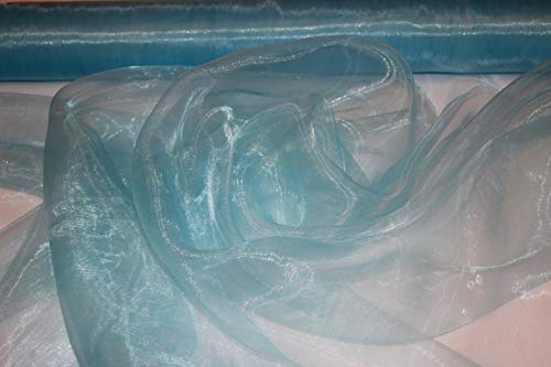 Stoff-Kollektion - Organza Stoff Meterware aus Polyester zuschneidbar - Organzastoff Glänzend & pflegeleicht 150cm breit – Ideal für Dekorationen bei Tischen, Sälen, Schaufenster etc. - Babyblau Stoff-Kollektion - Organza Stoff Meterware aus Polyester zuschneidbar - Organzastoff Glänzend & pflegeleicht 150cm breit – Ideal für Dekorationen bei Tischen, Sälen, Schaufenster etc. - Babyblau von Stoff-Kollektion