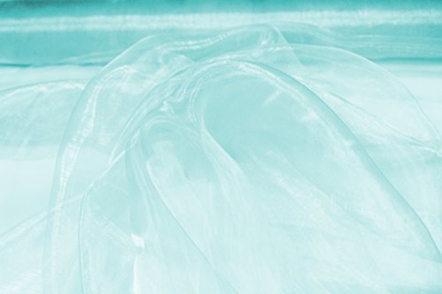 Stoff-Kollektion - Organza Stoff Meterware aus Polyester zuschneidbar - Organzastoff Glänzend & pflegeleicht 150cm breit – Ideal für Dekorationen bei Tischen, Sälen, Schaufenster etc. - Mint von Stoff-Kollektion