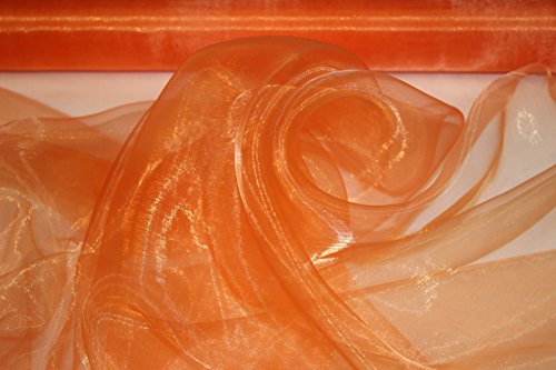 Stoff-Kollektion - Organza Stoff Meterware aus Polyester zuschneidbar - Weicher Organzastoff Glänzend & pflegeleicht – Ideal für sämtliche Dekorationen wie Tische, Säle, Schaufenster etc. - Orange Stoff-Kollektion - Organza Stoff Meterware aus Polyester zuschneidbar - Weicher Organzastoff Glänzend & pflegeleicht – Ideal für sämtliche Dekorationen wie Tische, Säle, Schaufenster etc. - Orange von Stoff-Kollektion