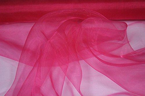 Stoff-Kollektion - Organza Stoff Meterware aus Polyester zuschneidbar - Weicher Organzastoff Glänzend & pflegeleicht – Ideal für sämtliche Dekorationen wie Tische, Säle, Schaufenster etc. - PINK von Stoff-Kollektion