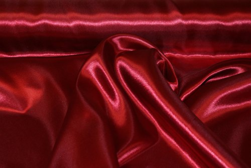 Stoff-Kollektion - Satin Stoff Meterware aus Polyester - Polyestersatin Glänzend & Doppelseitig 150cm breit – Ideal zum Nähen von Kostümen, für Bekleidung, als Dekostoff etc. - Bordeaux Stoff-Kollektion - Satin Stoff Meterware aus Polyester - Polyestersatin Glänzend & Doppelseitig 150cm breit – Ideal zum Nähen von Kostümen, für Bekleidung, als Dekostoff etc. - Bordeaux von Stoff-Kollektion