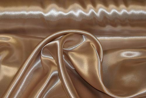 Stoff-Kollektion - Satin Stoff Meterware aus Polyester - Polyestersatin Glänzend & Doppelseitig 150cm breit – Ideal zum Nähen von Kostümen, für Bekleidung, als Dekostoff etc. - Cappuccino Stoff-Kollektion - Satin Stoff Meterware aus Polyester - Polyestersatin Glänzend & Doppelseitig 150cm breit – Ideal zum Nähen von Kostümen, für Bekleidung, als Dekostoff etc. - Cappuccino von Stoff-Kollektion