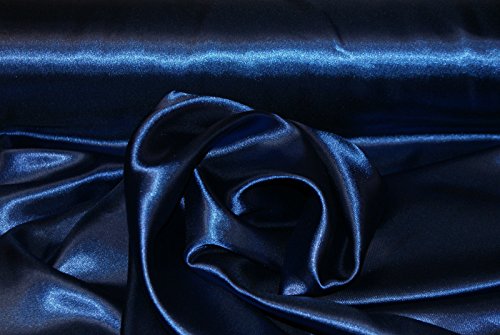 Stoff-Kollektion - Satin Stoff Meterware aus Polyester - Polyestersatin Glänzend & Doppelseitig 150cm breit – Ideal zum Nähen von Kostümen, für Bekleidung, als Dekostoff etc. - Navy Stoff-Kollektion - Satin Stoff Meterware aus Polyester - Polyestersatin Glänzend & Doppelseitig 150cm breit – Ideal zum Nähen von Kostümen, für Bekleidung, als Dekostoff etc. - Navy von Stoff-Kollektion