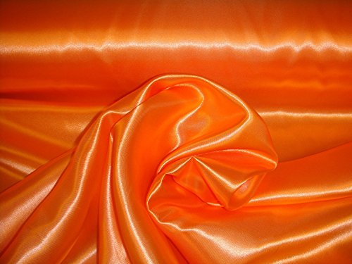Stoff-Kollektion - Satin Stoff Meterware aus Polyester - Polyestersatin Glänzend & Doppelseitig 150cm breit – Ideal zum Nähen von Kostümen, für Bekleidung, als Dekostoff etc. - Orange Stoff-Kollektion - Satin Stoff Meterware aus Polyester - Polyestersatin Glänzend & Doppelseitig 150cm breit – Ideal zum Nähen von Kostümen, für Bekleidung, als Dekostoff etc. - Orange von Stoff-Kollektion