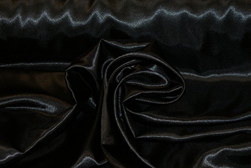 Stoff-Kollektion - Satin Stoff Meterware aus Polyester - Polyestersatin Glänzend & Doppelseitig 150cm breit – Ideal zum Nähen von Kostümen, für Bekleidung, als Dekostoff etc. - Schwarz Stoff-Kollektion - Satin Stoff Meterware aus Polyester - Polyestersatin Glänzend & Doppelseitig 150cm breit – Ideal zum Nähen von Kostümen, für Bekleidung, als Dekostoff etc. - Schwarz von Stoff-Kollektion