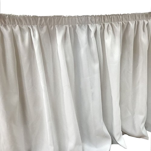 Stoff-Kollektion Tischrock Table Skirt Weiß (4m Länge) von Stoff-Kollektion