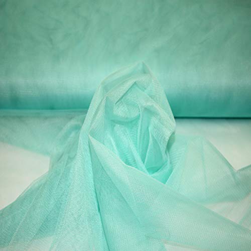 Stoff-Kollektion - Tüll Stoff Meterware aus Polyester - Tüllstoff Glänzend & Doppelseitig 150cm breit – Ideal zum Nähen von Kostümen, für Bekleidung, als Dekostoff etc. - Mint Stoff-Kollektion - Tüll Stoff Meterware aus Polyester - Tüllstoff Glänzend & Doppelseitig 150cm breit – Ideal zum Nähen von Kostümen, für Bekleidung, als Dekostoff etc. - Mint von Stoff-Kollektion