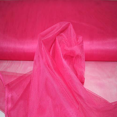 Stoff-Kollektion - Tüll Stoff Meterware aus Polyester - Tüllstoff Glänzend & Doppelseitig 150cm breit – Ideal zum Nähen von Kostümen, für Bekleidung, als Dekostoff etc. - Pink Stoff-Kollektion - Tüll Stoff Meterware aus Polyester - Tüllstoff Glänzend & Doppelseitig 150cm breit – Ideal zum Nähen von Kostümen, für Bekleidung, als Dekostoff etc. - Pink von Stoff-Kollektion